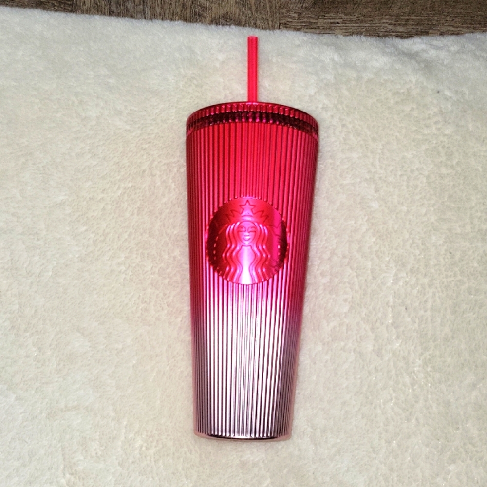 Starbucks Red and White Gradient Tumbler